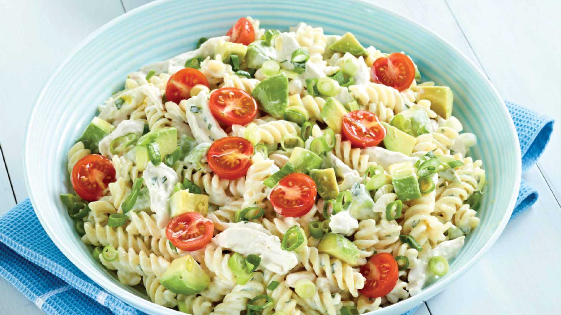 Chicken, Fusilli and Avocado Pasta Salad