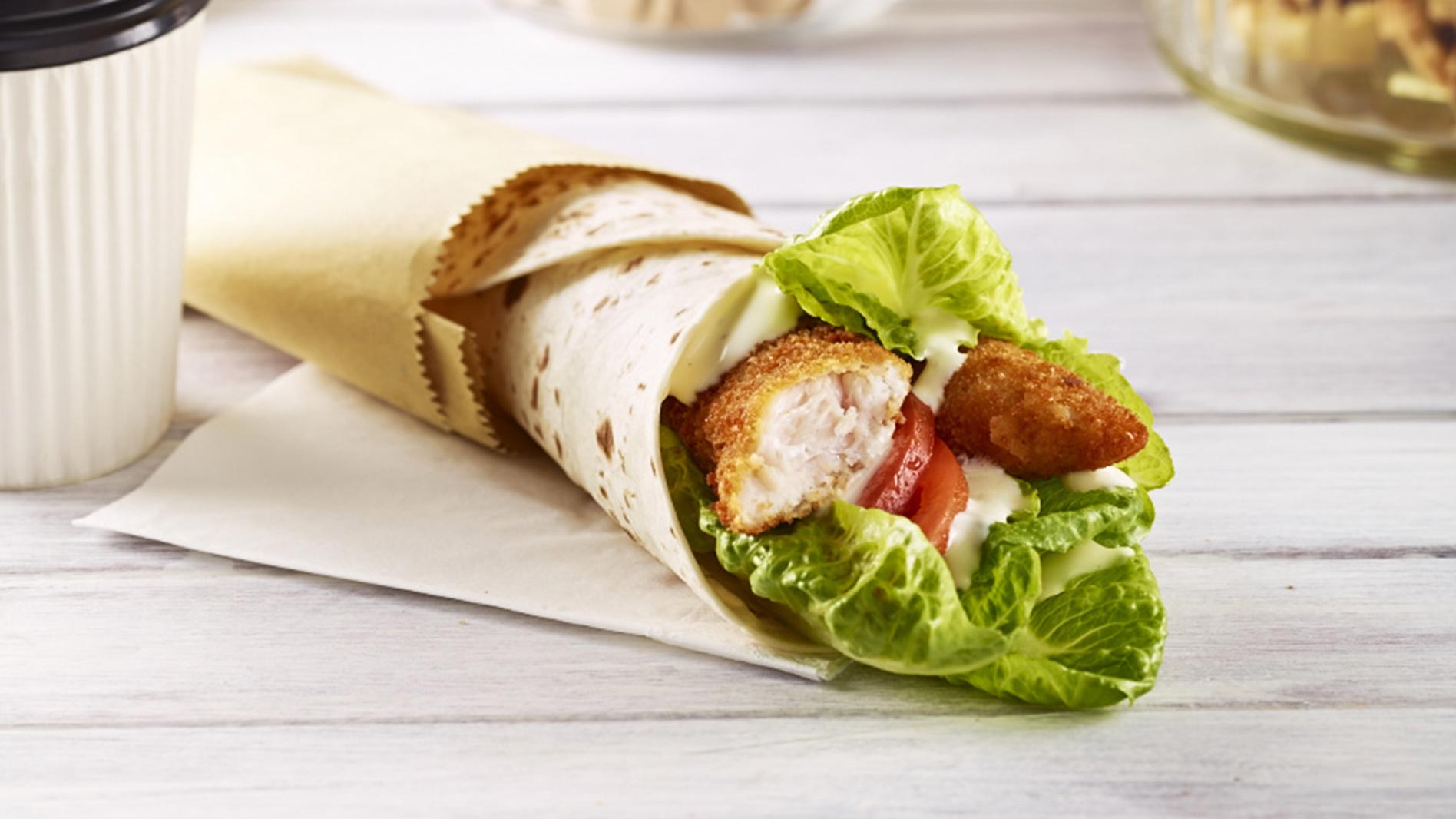 Crispy Chicken Fillet Caesar Wrap