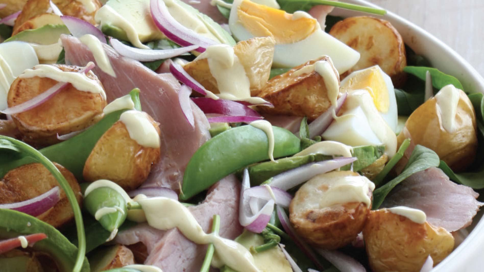 Ham and Whole Egg Mayo Potato Salad