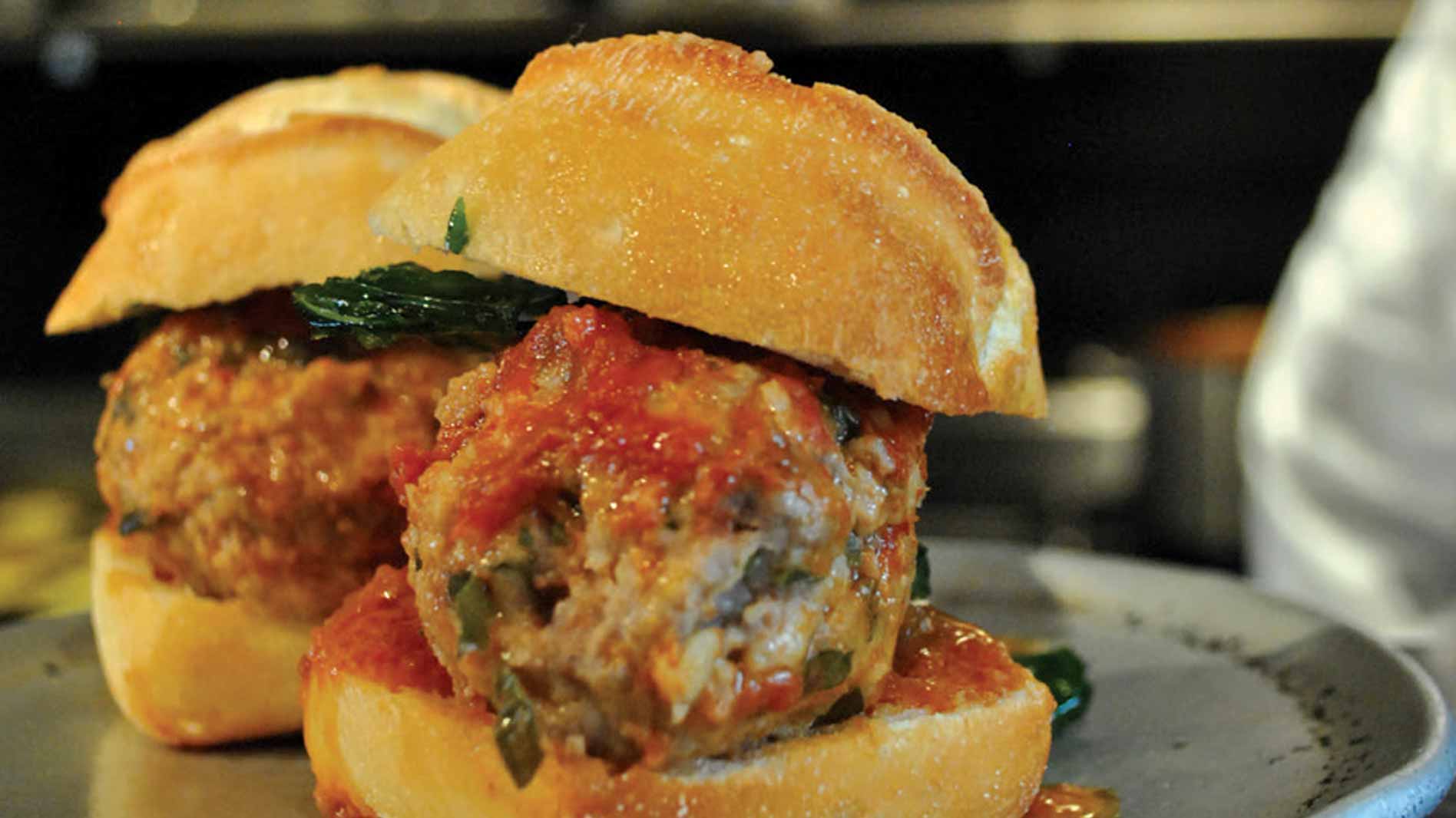 Italian Pork and Veal Meatball Slider