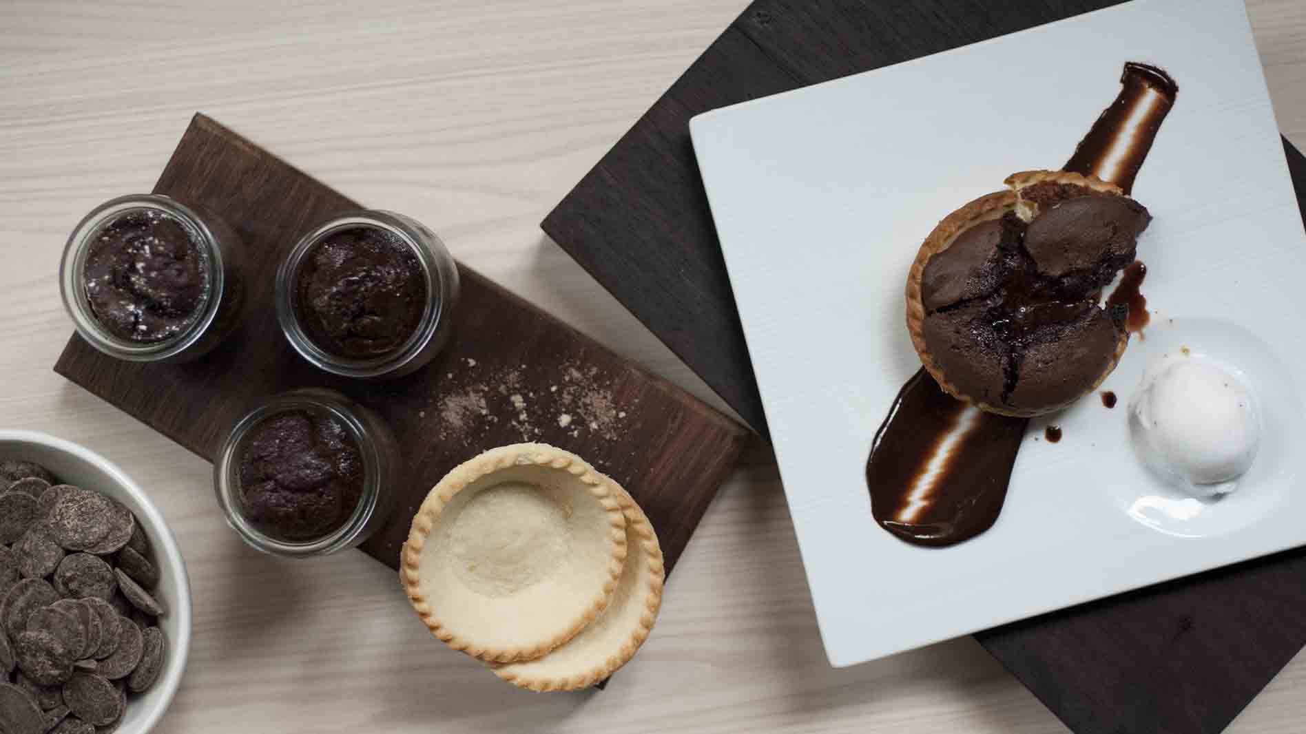 Chocolate Sponge Tart Using Pampas Shortcrust Pastry Shells