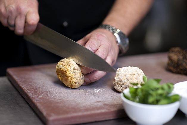 Pumpkin Scone with Peppered Veal Fillet 