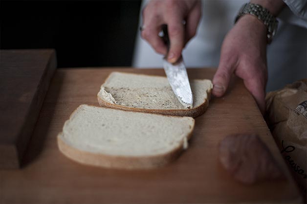 Spread Wattle Seed mixed Mayonnaise onto bread