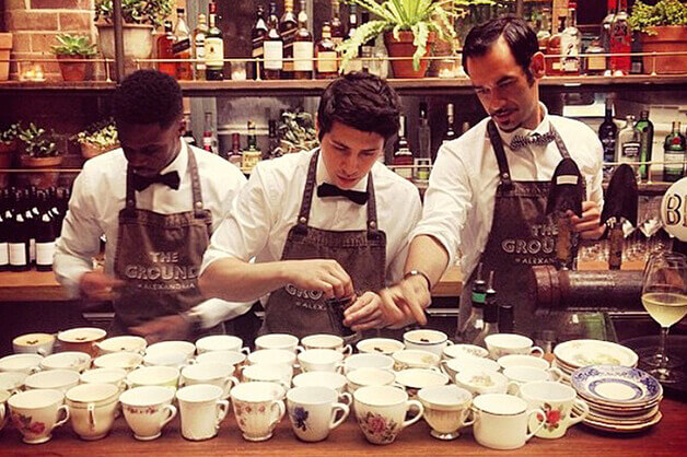 The Grounds of Alexandria Staff Making Espresso Martinis