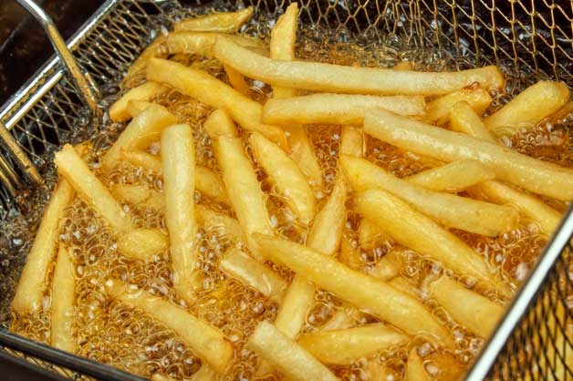 Golden frying chips