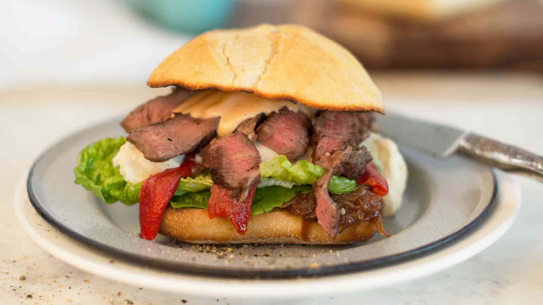 Southern Style Grilled Steak Sandwich with Chipotle Mayo