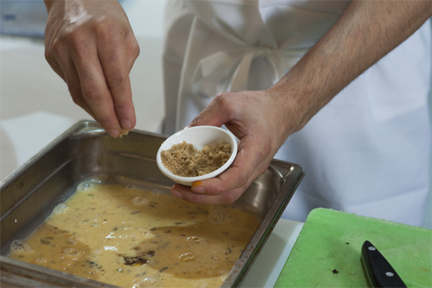 Adding some brown sugar to the mixture