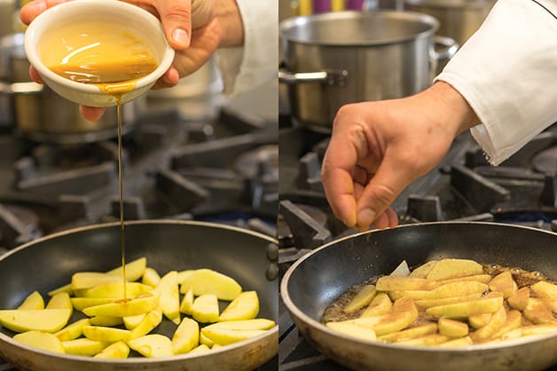 Cooking of apples