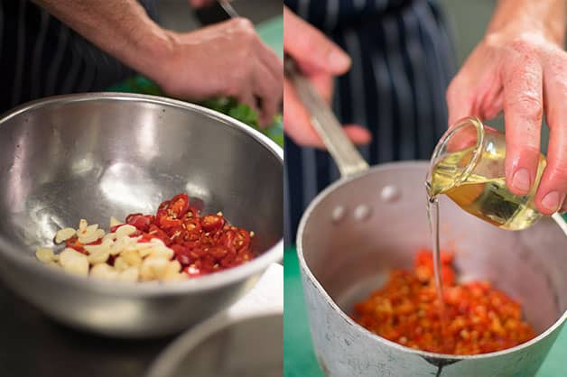 Preparing the seasoning