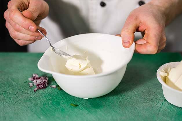 Chef is softening the cream cheese