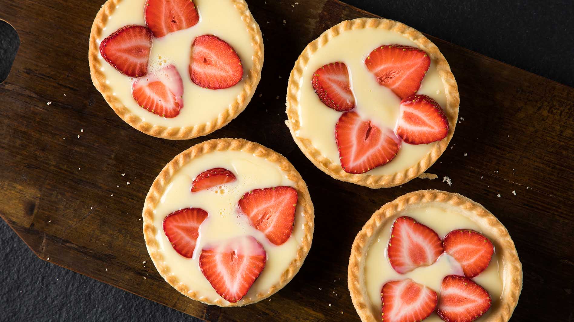 Strawberry and Custard Tarts