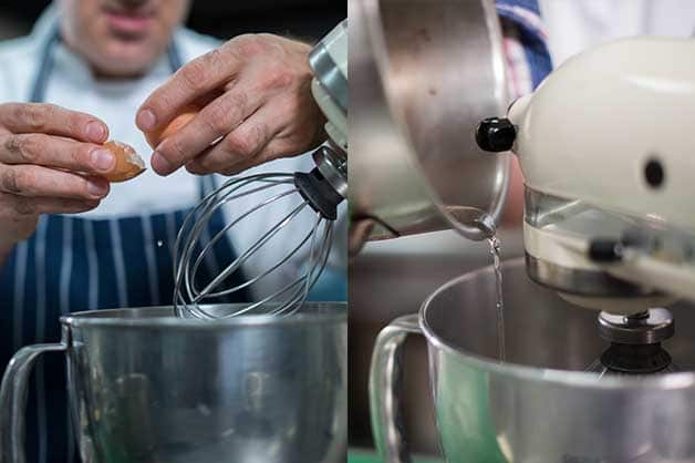 The chef then makes the meringue