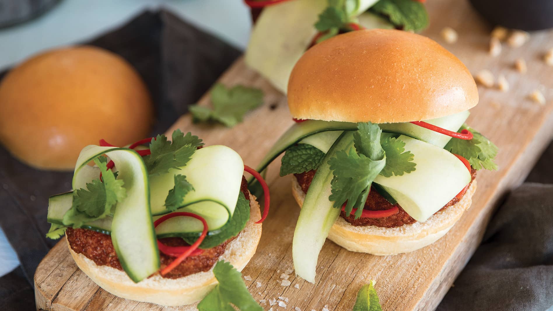 Thai-style fish cake sliders