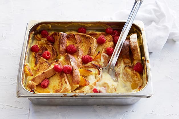 Image of the cooked and final bread and butter pudding