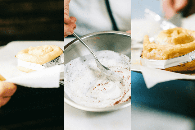 Baking Pastry and Preparing Yoghurt Mix