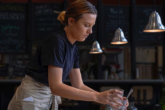 Women working in the kitchen of a venue