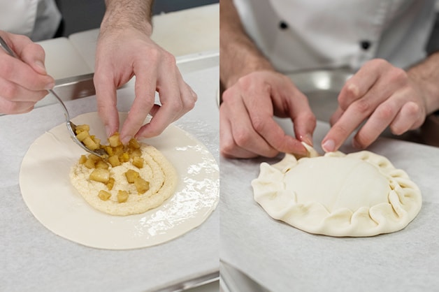 Building the dessert pie