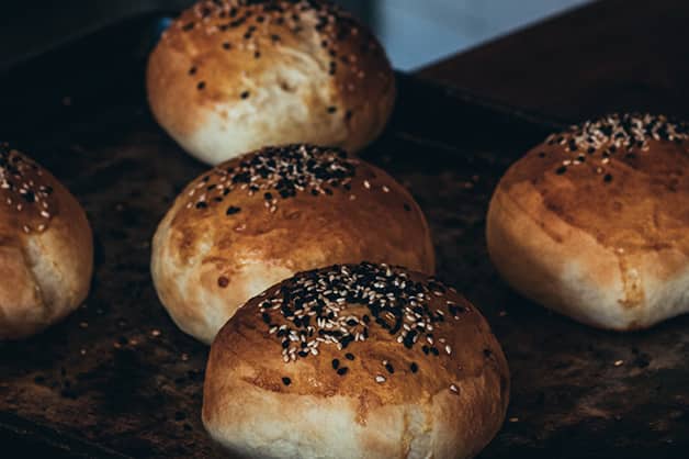 Bread after it was stored in the freezer