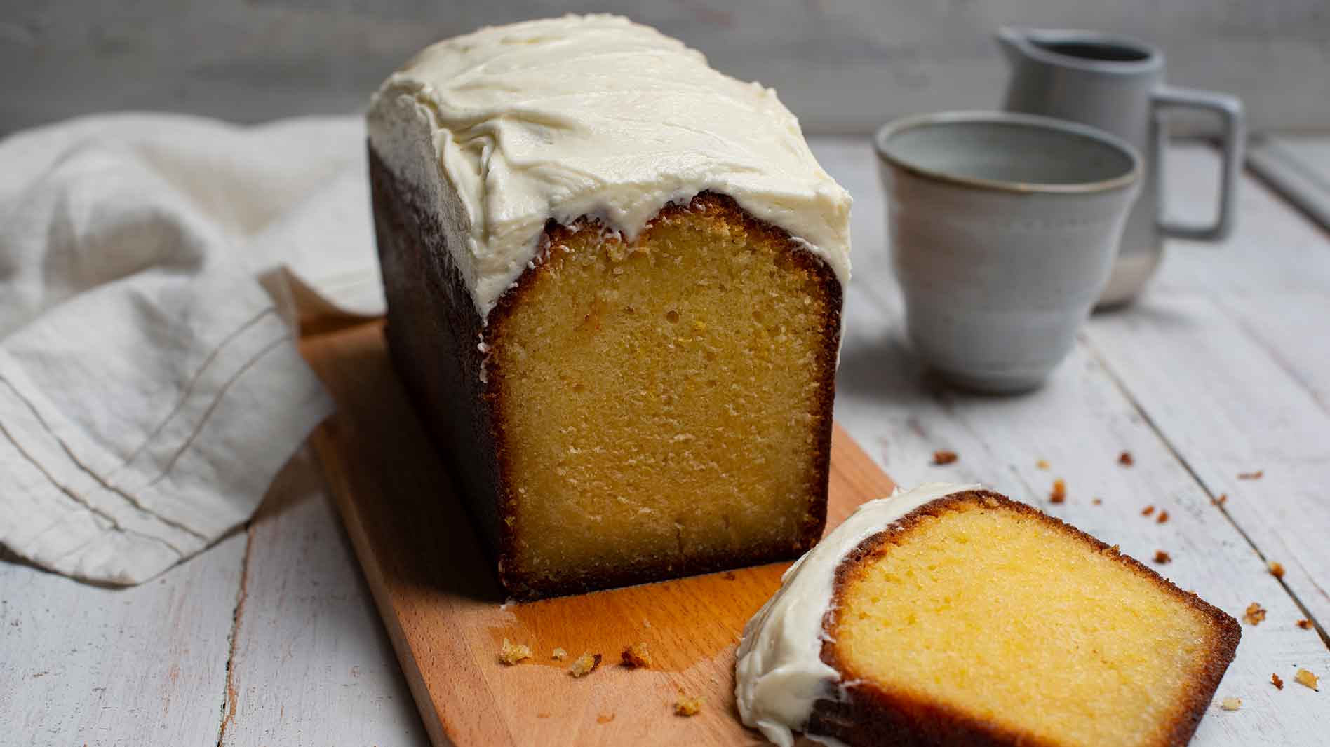 French Lemon Syrup Cake With Rich Cream Cheese Frosting