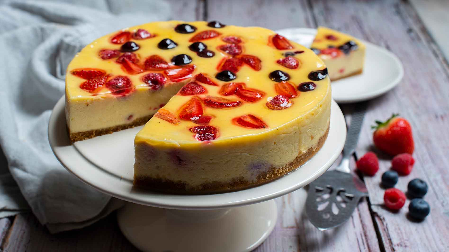 Baked Berry Cheesecake