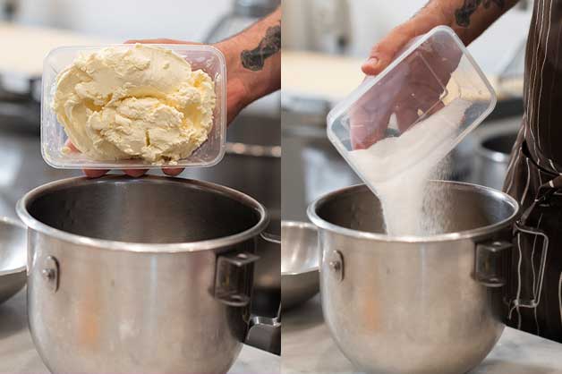 Combining cream cheese and sugar