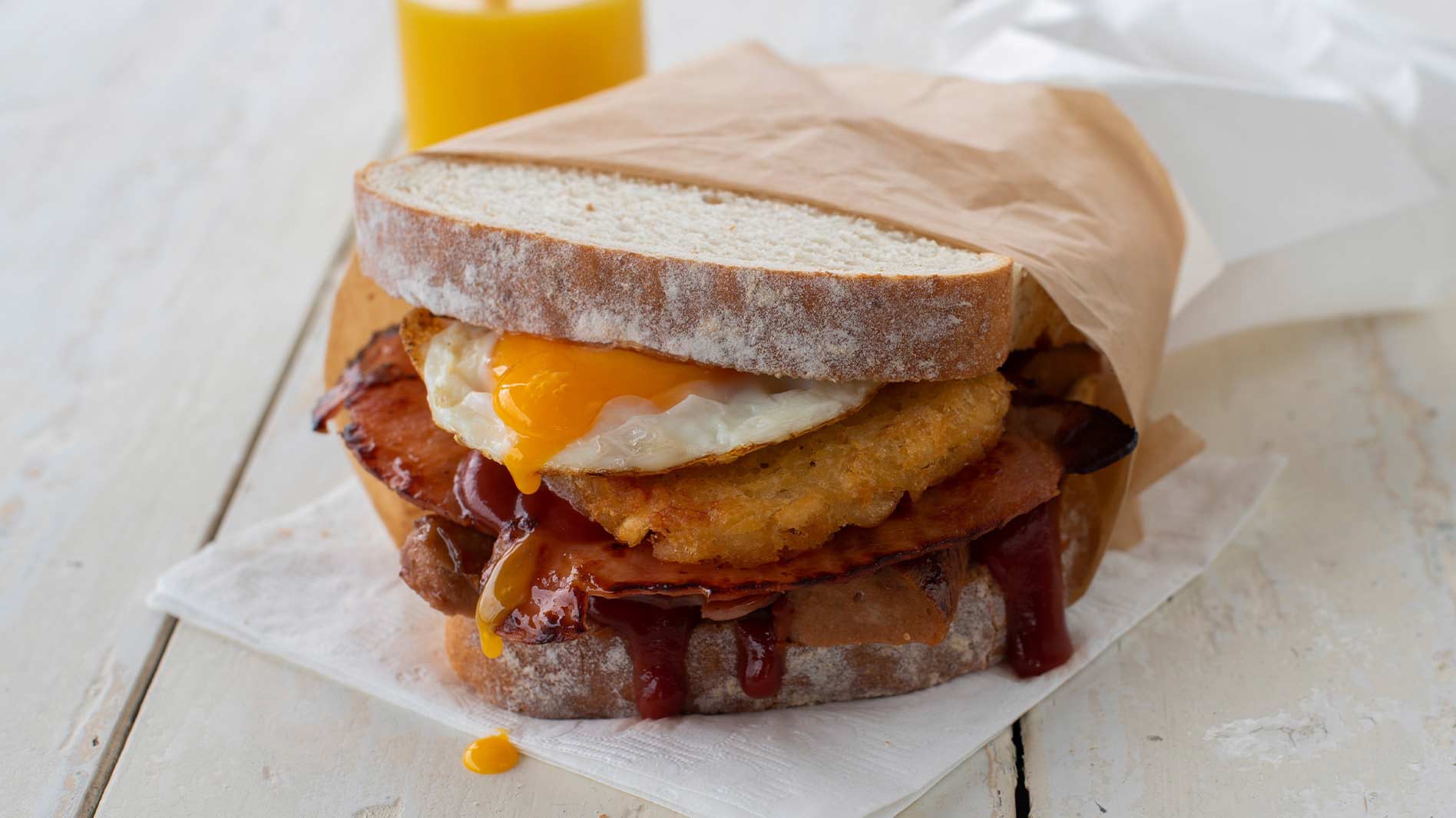 Breakfast Tradie Sandwich