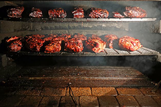Image of chickens being smoked