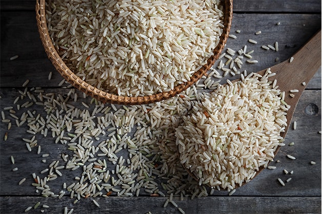 Image is of long grain rice