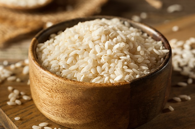 Image is of short grain rice