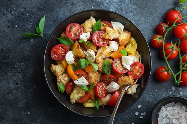 The Panzanella dish is seen in this image