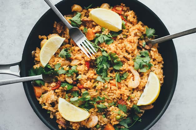 Traditional Chinese fried rice is pictured