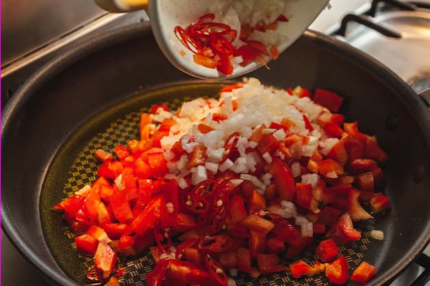 Shakshuka Vegetables Cooking