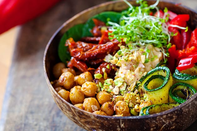 Salad bowl rich with colours