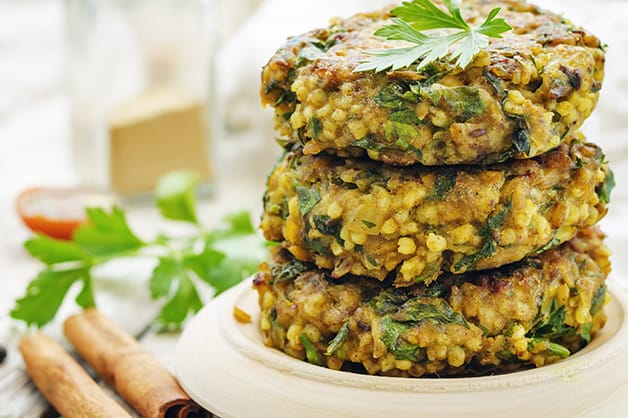 Example of a vegan patty