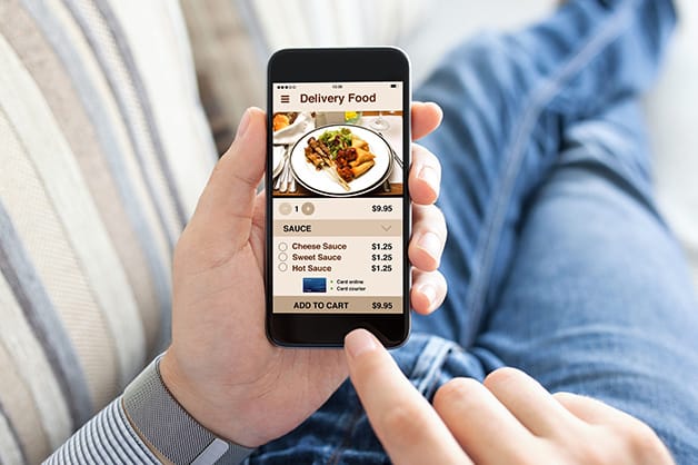 Food delivery mobile phone app