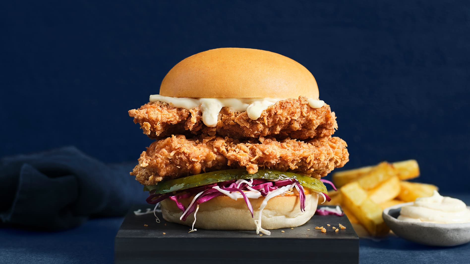 Southern Spiced Chicken Burger, Slaw & Chipotle Mayo