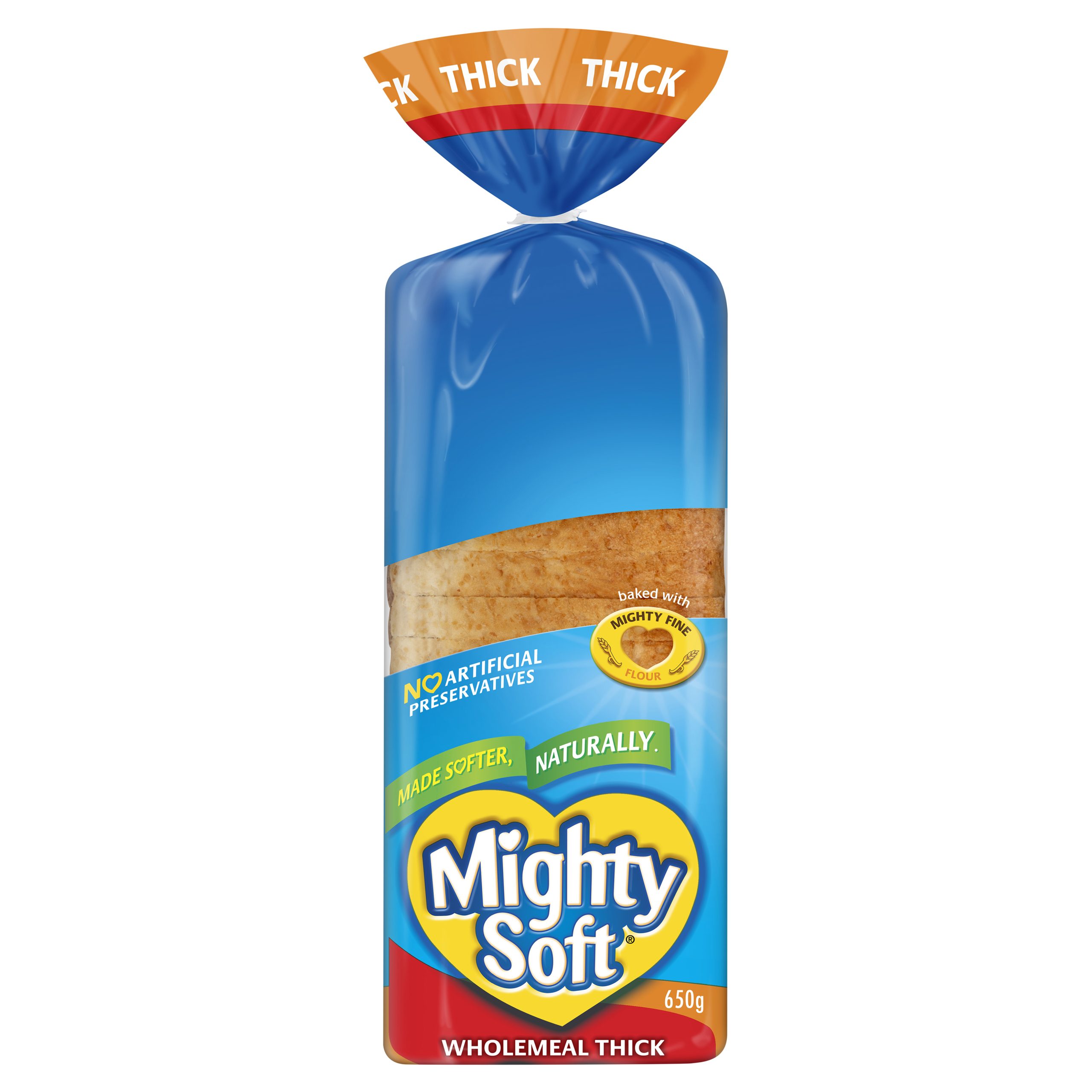 Mighty Soft Loaf Wholemeal Thick 650 g
