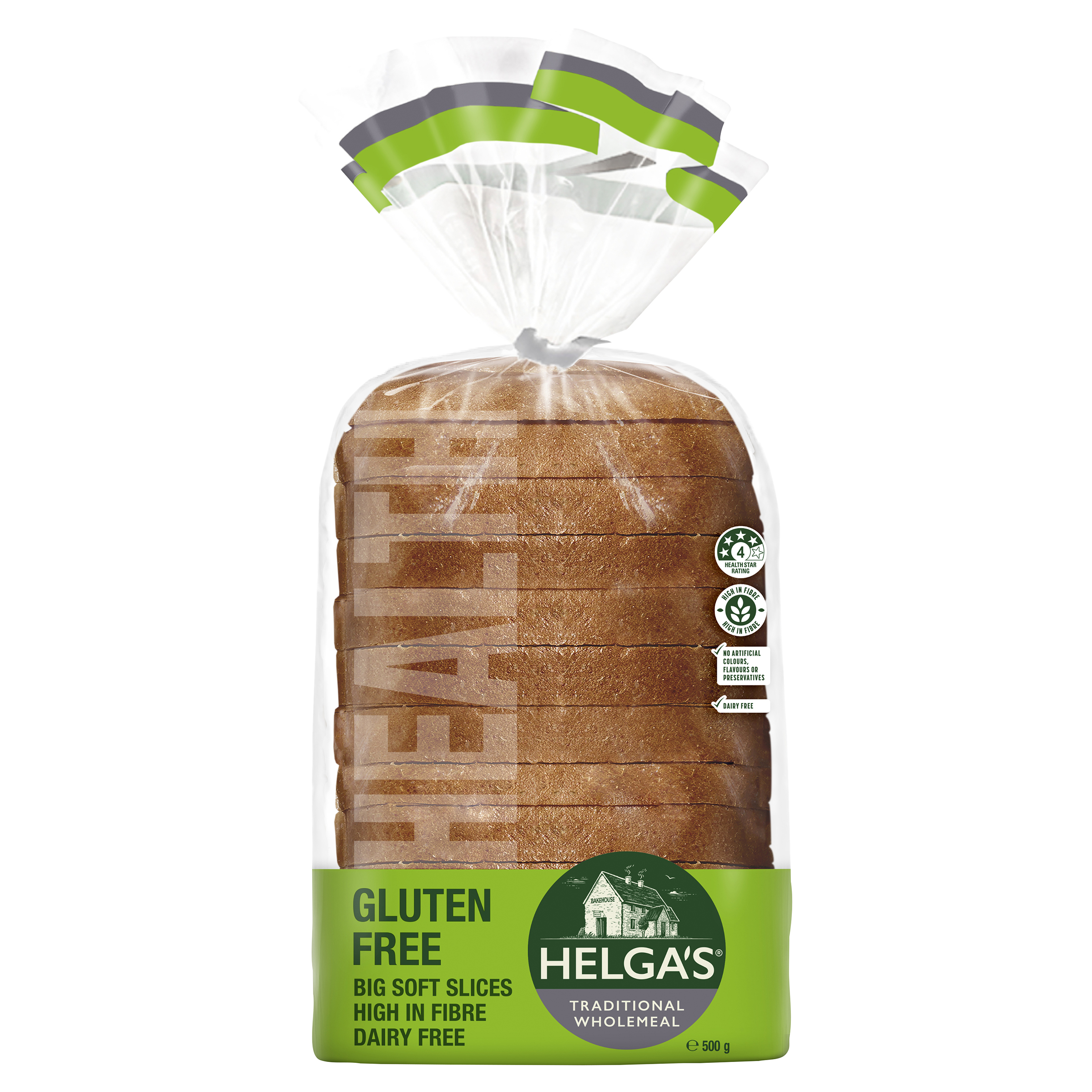 Helgas Gluten Free Bread Slices Traditional Wholemeal 500 g product photo