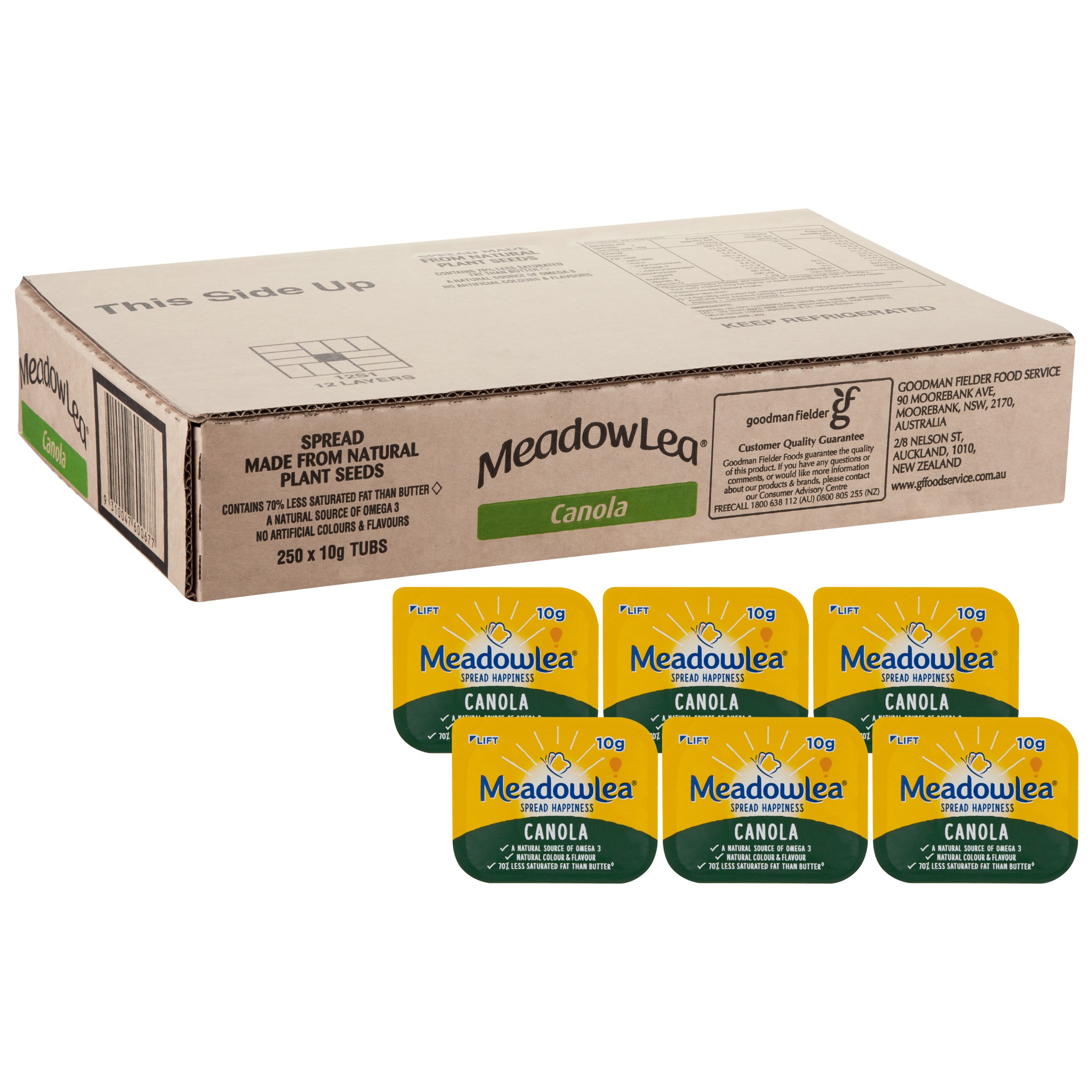 Meadow Lea Spread Canola Portion Pack 10 g x 250 10 g