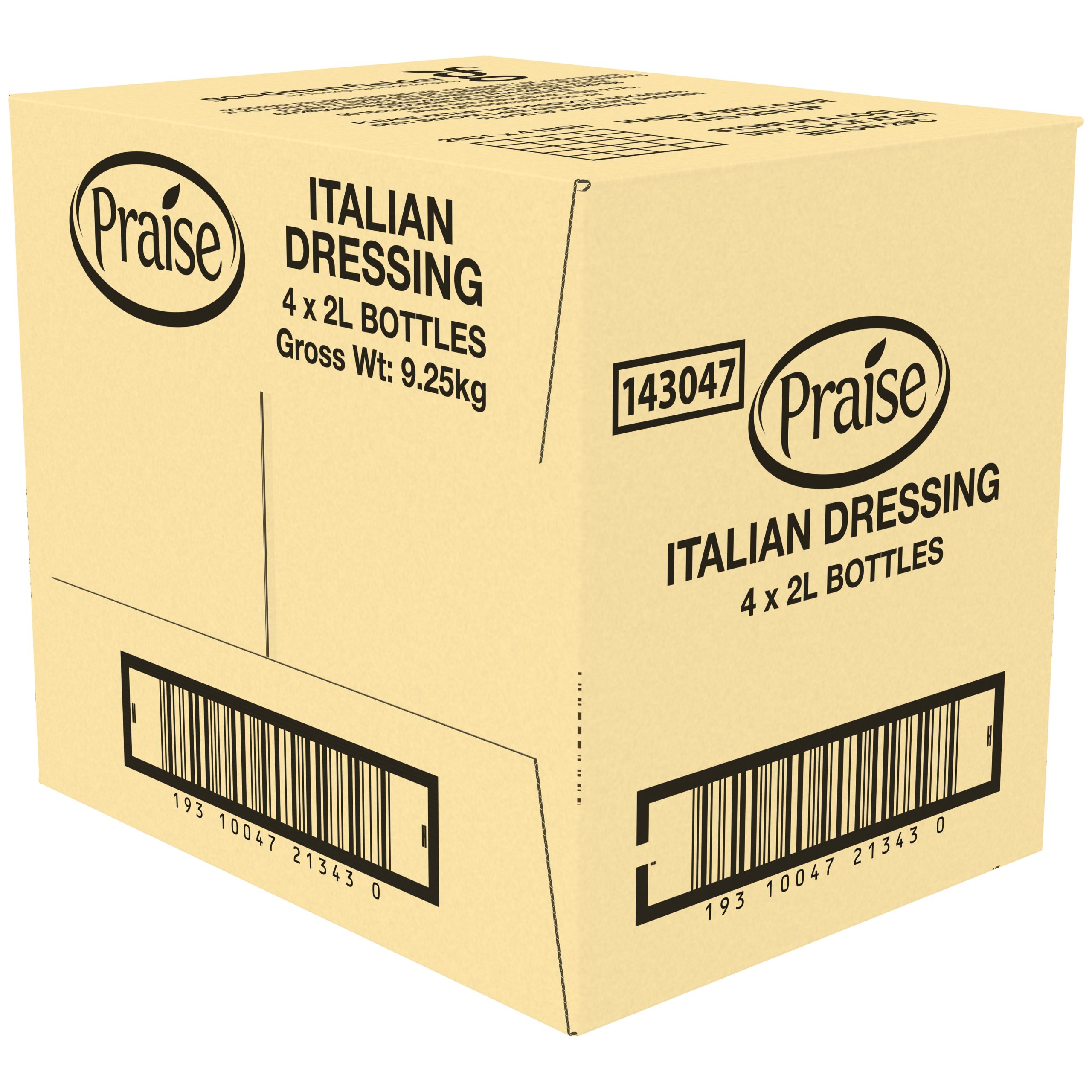 Praise Dressing Italian 4 x 2L