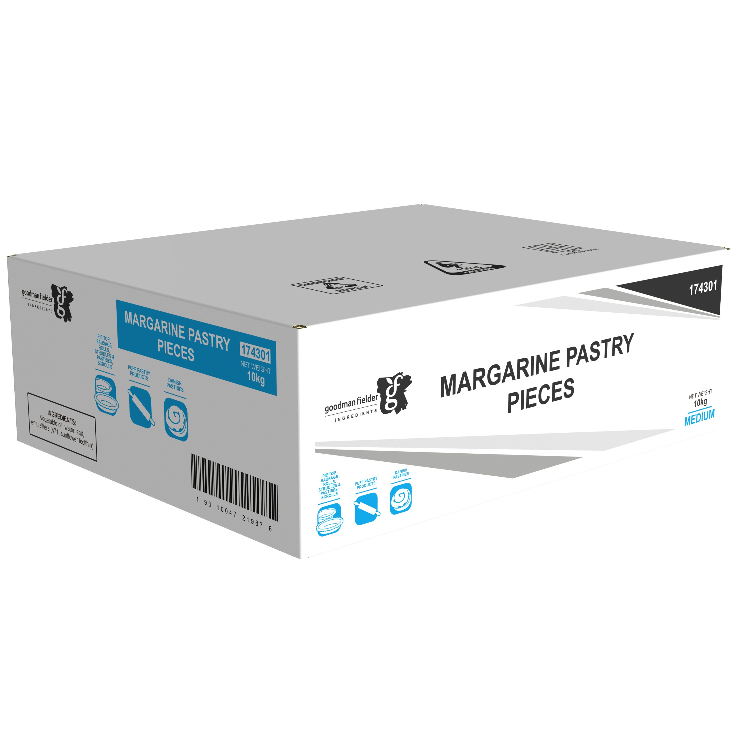Goodman Fielder Ingredients Margarine Pastry Medium Pieces 10kg product photo