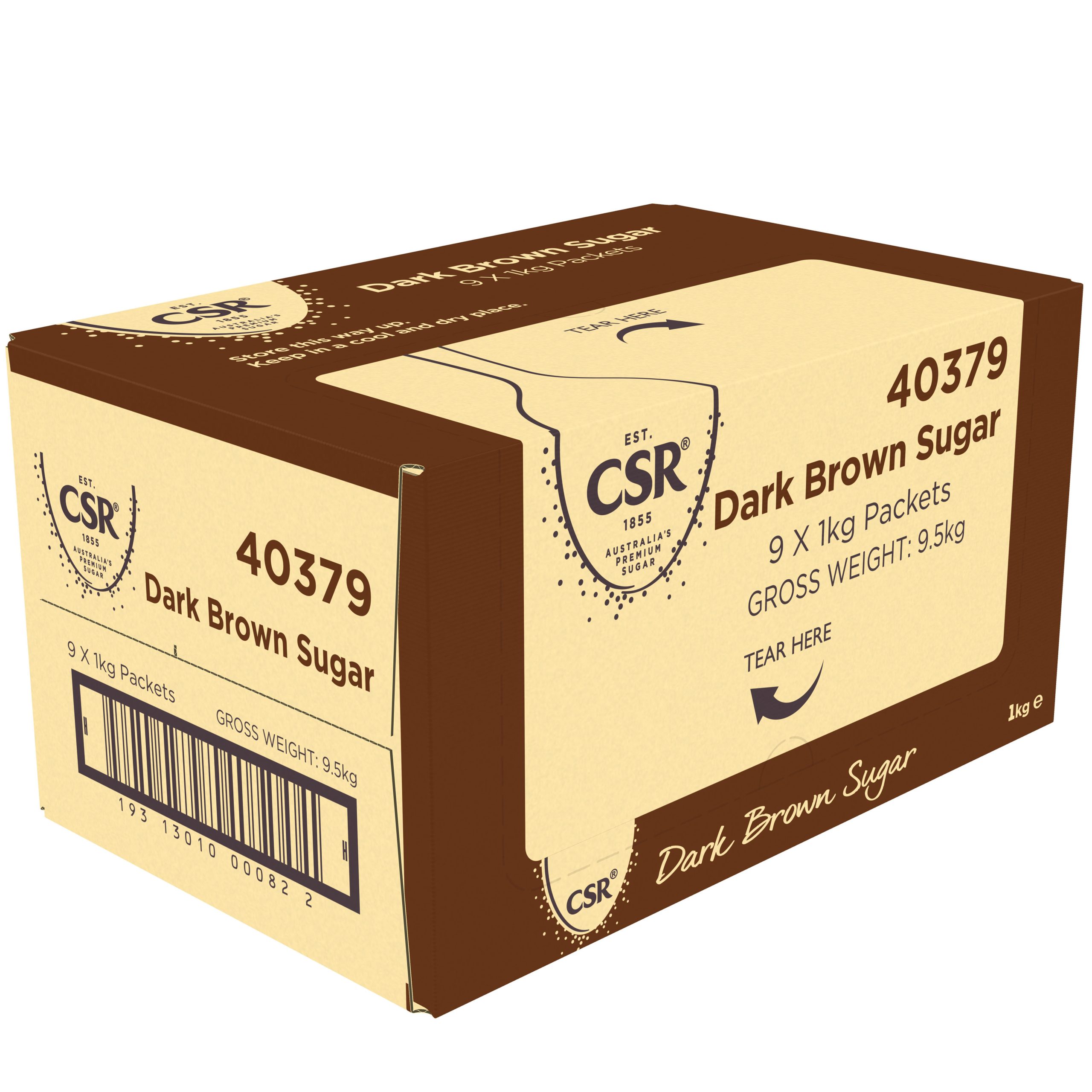 CSR Dark Brown Sugar 9 X 1kg Goodman Fielder Food Service csr-dark-brown-sugar-9-x-1kg-goodman-fielder-food-service
