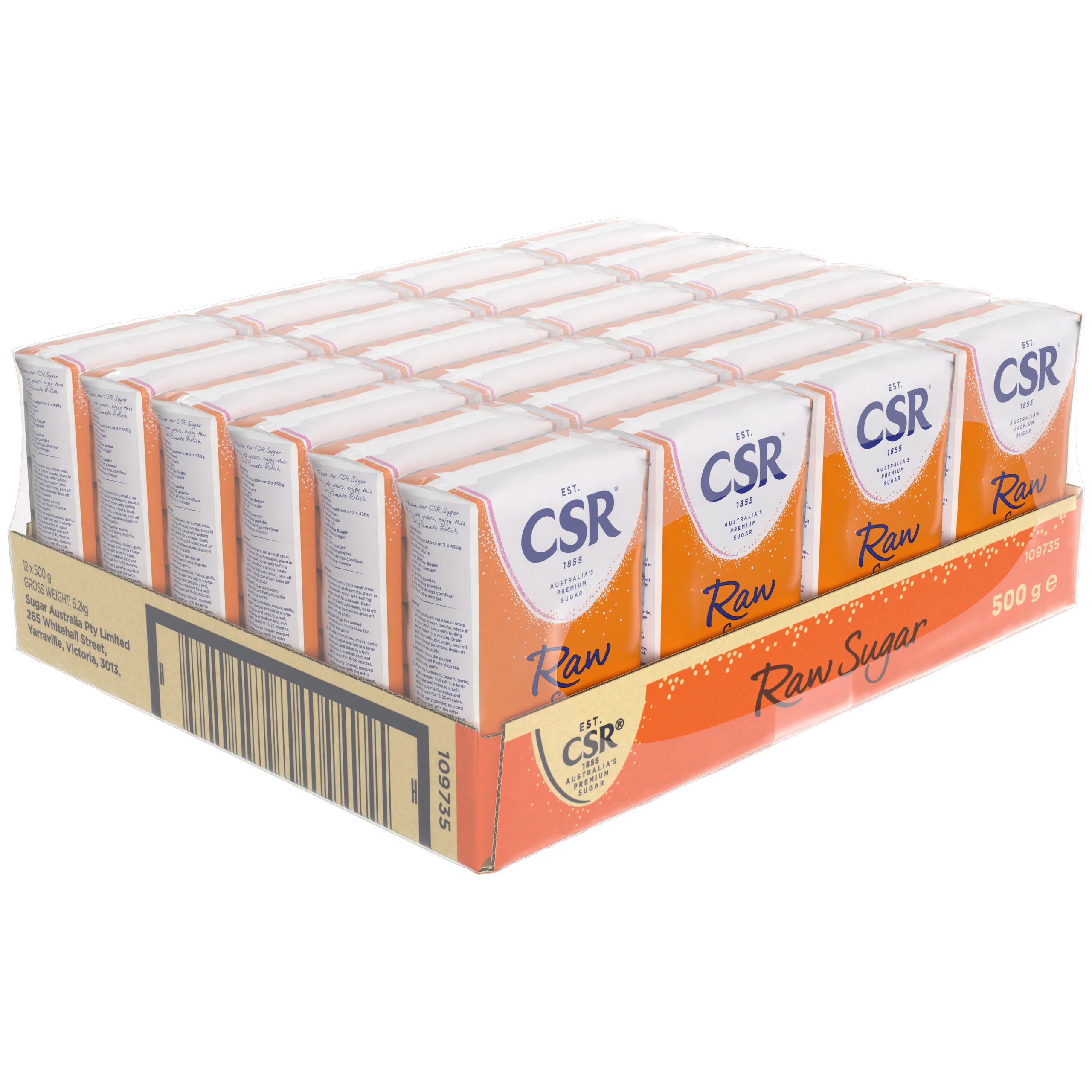 CSR Raw Sugar 12 x 500g product photo