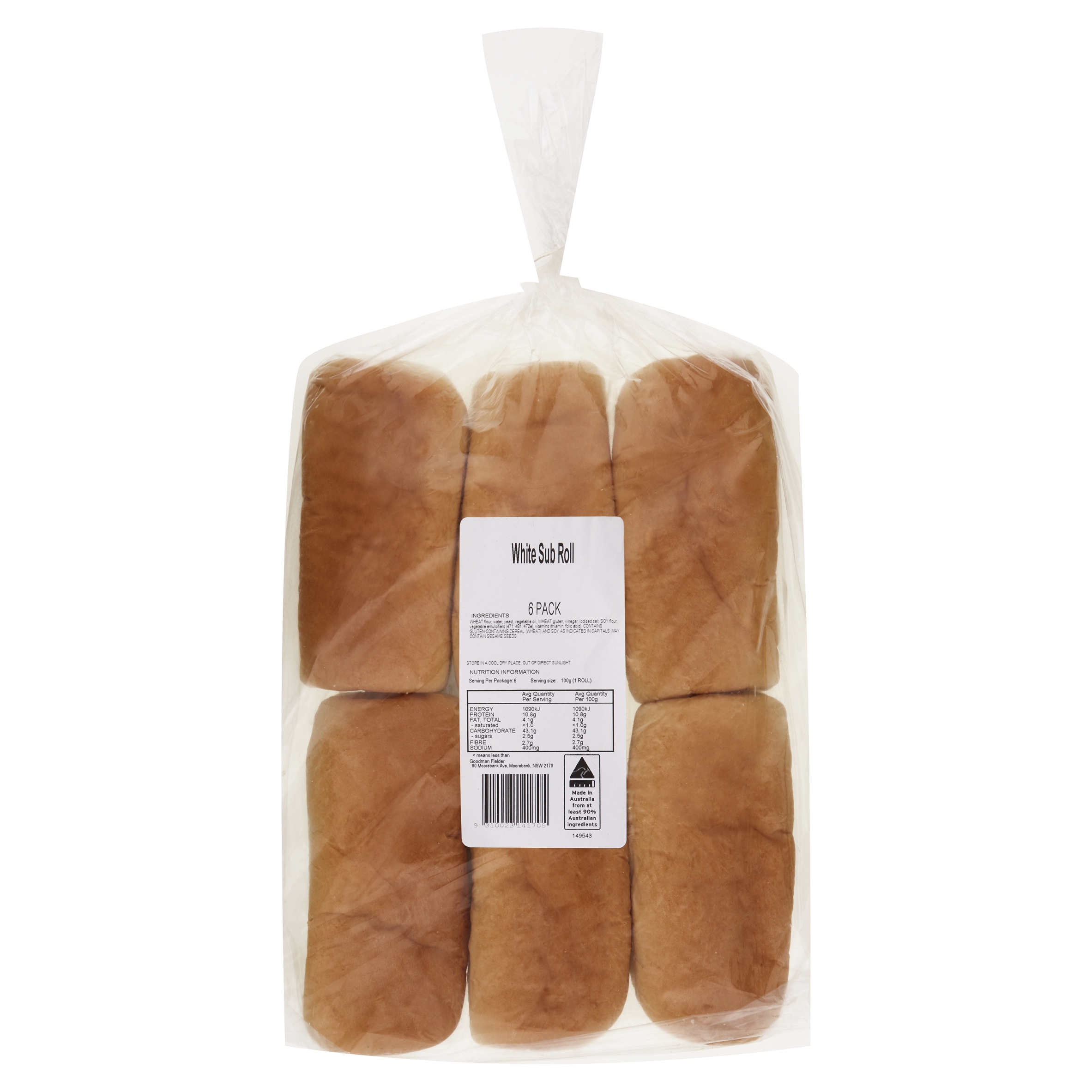 Unbranded Roll White Sub P6 600 g product photo