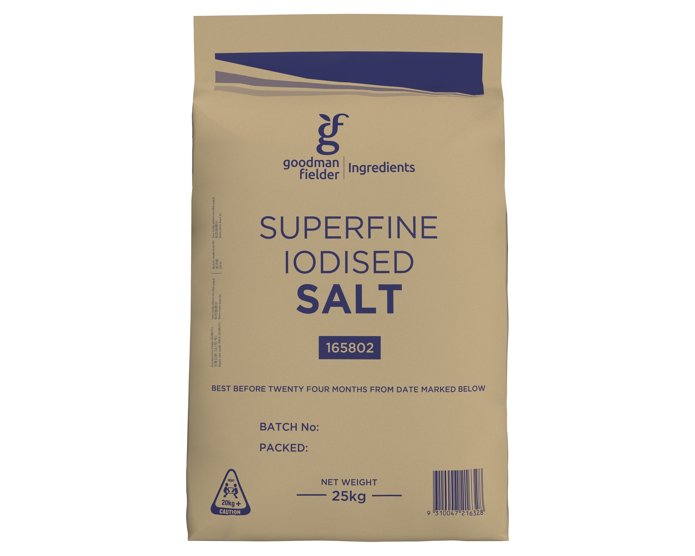 Goodman Fielder Ingredients Superfine Iodised Salt 25kg product photo