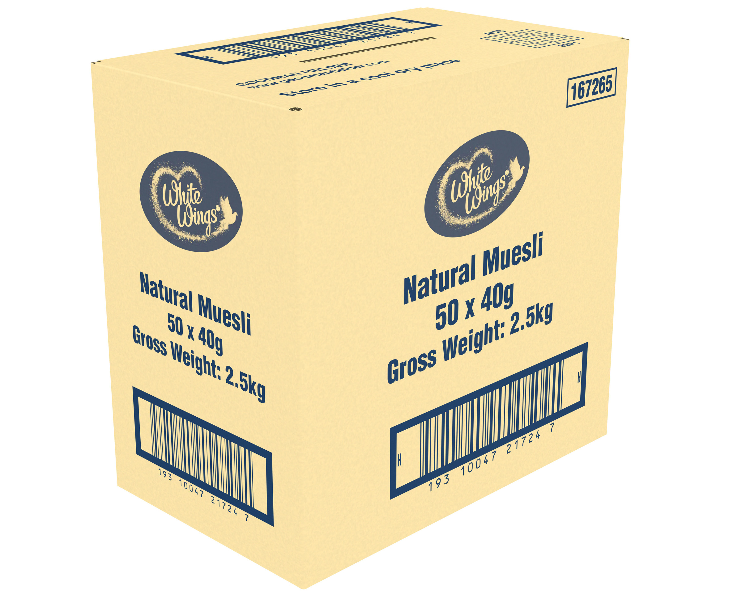 White Wings Natural Muesli 50 x 40g product photo