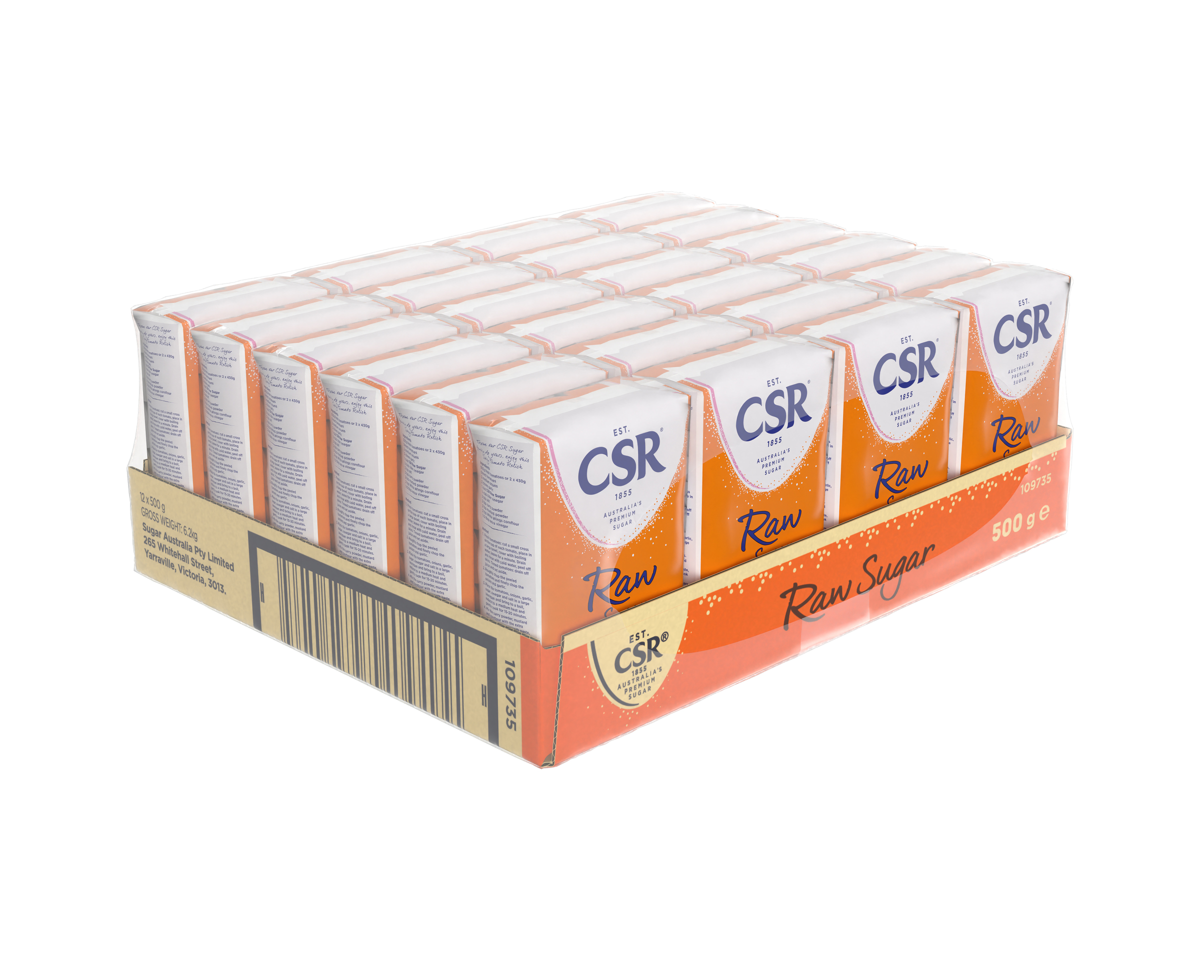 CSR Raw Sugar 12 x 500g product photo