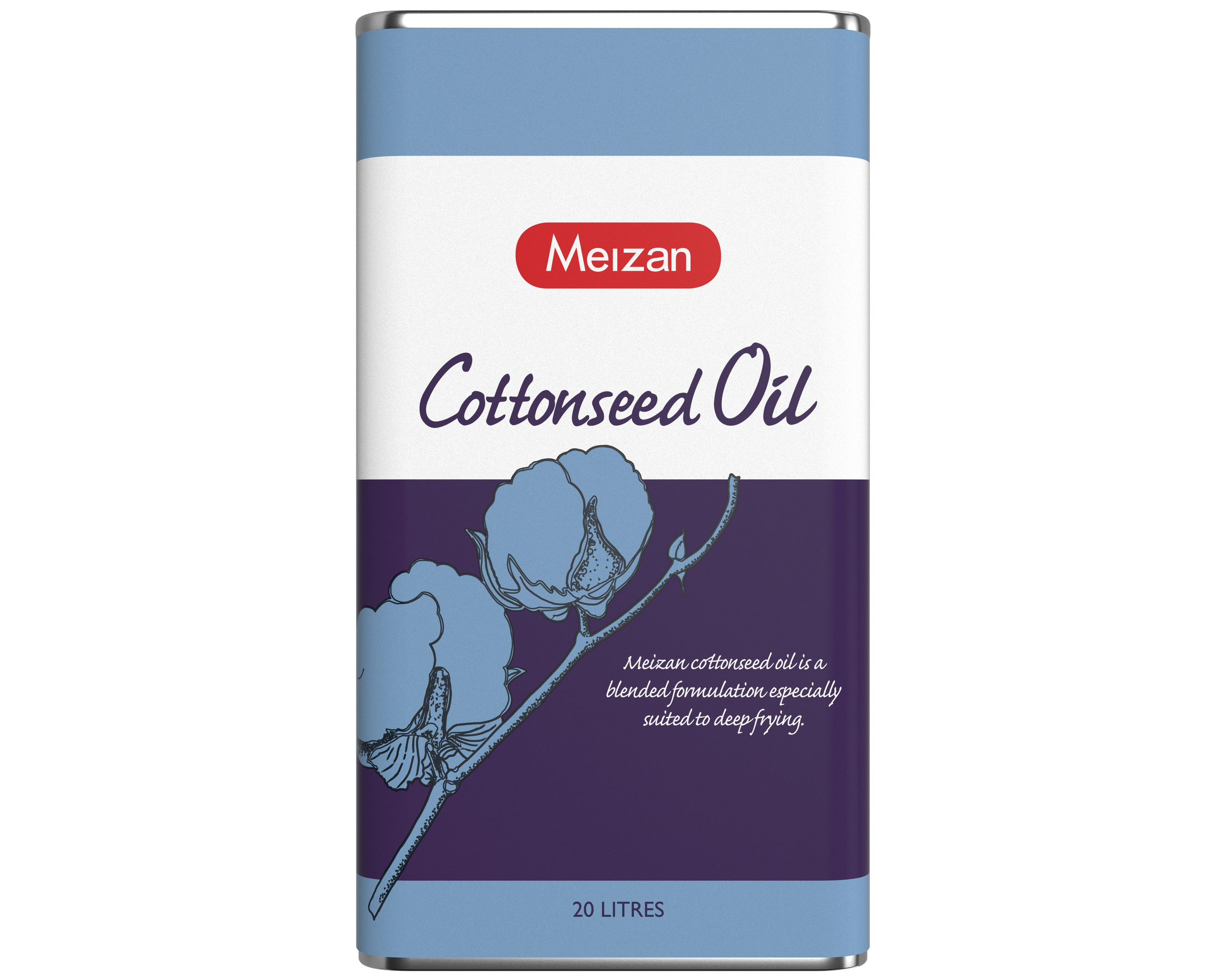 Meizan Cottonseed Oil Blend Square Tin Without Bung 20L product photo