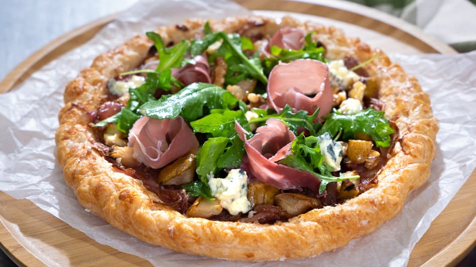 Prosciutto and Pear Galette