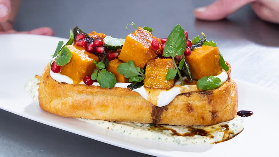 Roasted Pumpkin and Goats Cheese Tartine